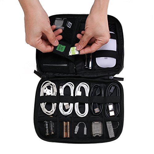 BAGSMART Eletronik Organizer für Kabel, USB Sticks, Speicherkarte Schwarz - 4