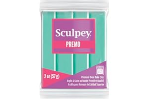 Sculpey Premo™ Argilla polimerica da forno, verde menta, atossica, da 56,7 g, ideale per la creazione di gioielli, vacanze, fai da te, supporti misti e progetti di arredamento per la casa.