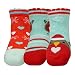 Infant Girls's 3 Pack Christmas Socks - 3-5 1/2
