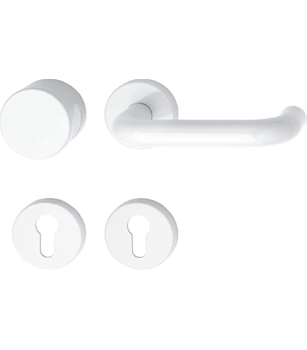 Deurknop 4 cm Wit Ijzer Kroon Rond - De Goei Kamer
