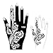 6 Sheets STENCILS TATTOO Set 6 Mehndi TemplateTattoo Henna Designs for Hand - single use - for Henna Tattoo Glitter Tattoo Airbrush Tattoo