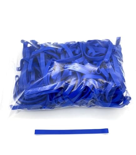 Élastiques En Caoutchouc Bleus 180x15 Mm - Sac De 1 Kg, Environ 97 Pièces, Haute élasticité Et Résistance
