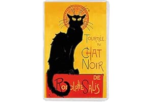 Fridolin Art Nouveau-Imán con diseño de Gato Negro, Metal, Multicolor, 8x5.4x0.3 cm