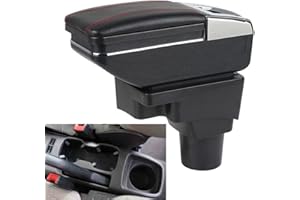 SZSS-CAR Compatible con Caja de almacenamiento reposabrazos de piel para Chevrolet Aveo/Sonic T250 T300 Holden Barina 2011~2017 consola central de coche