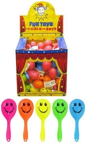 12 Assorted Novelty Maracas / Childrens Toys Kids Party Bag Fillers Boys / Girls
