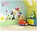 Sumlake Nursery Cartoon Mickey And Minnie Love Balloon Homes Wall Art Stickers Decal for Home Room Decor Decoration