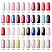 Vishine Nail Gelpolish Manicure Starter Kit Pick Any 5 Colors Soak Off Gel Polish + Top Base Coat Set + 36W UV Lamp + Cleanser Plus