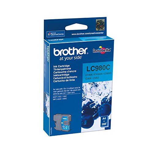 Brother LC-980C Cartouche d'Encre d'Origine Bleue 260 Pages