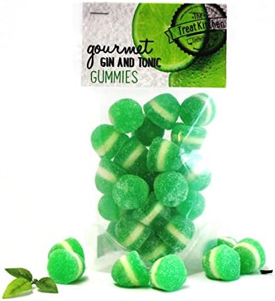 Gin &amp; Tonic Gummies - The Treat Kitchen Gourmet Jelly Sweets In Pouch 200g