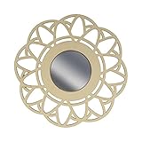 Espejo con cuadro de madera para decorar 20 cm - Flor