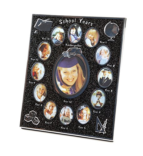 Hugs & More School Years Keepsake Photo Frame (Black Shimmer)
