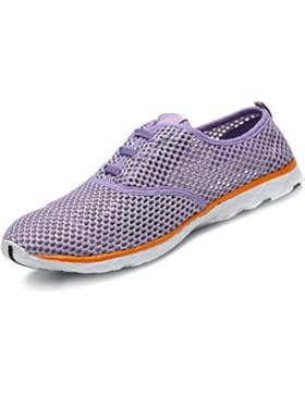 SAGUARO® Badeschuhe Wasserschuhe Atmungsaktives Mesh-oberfläche Lace Up Schuhe Schnell Trocknender Aquaschuhe...