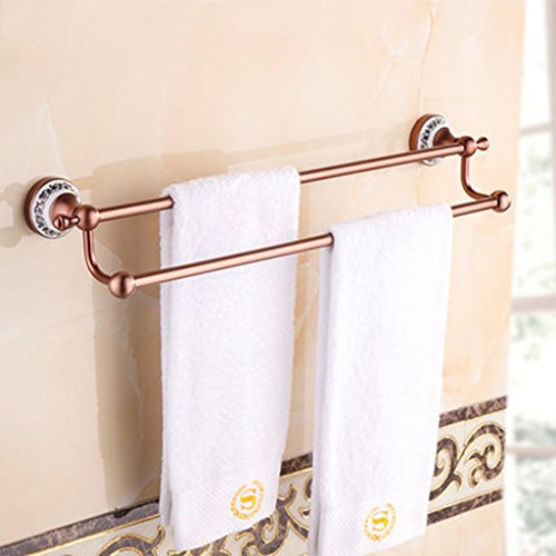 Preisvergleich Produktbild Europäische / Roségold Handtuchhalter / Handtuchstab / Doppelpfosten / WC-Rack / Raum Aluminium-Bad Anhänger