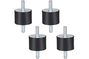 KOMUNJ 4 Pieces M8 Shock Damper Rubber Mount Anti Vibration Rubber Mount Shock Damper, for Air Compressors Diesel Engines Gasoline Engines Water Pumps(30 * 20, M8*23)
