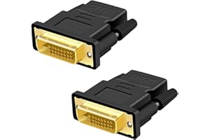 Beigemo Pacco da 2 Computer Adattatore DVI su HDMI, Bidirezionale HDMI a DVI-D Femmina a Maschio, Connettore HDMI su DVI-D (24+1), 1080P Full HD, Adatto per Computer, Videoproiettori, TV