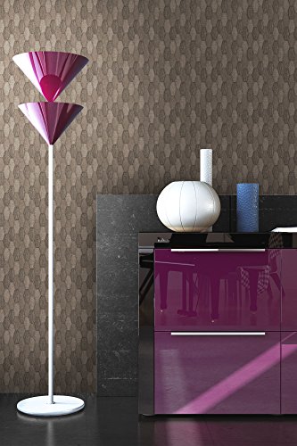 Tapete Braun Vliestapete in Stoff Optik , schöne, moderne, edle Tapete im Grafik Design , für Wohnzimmer, Schlafzimmer oder Küche inklusive Newroom Tapezier Ratgeber mit Tipps für perfekte Wände - 3