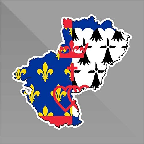 erreinge Sticker Paesi della Loira Pays de la Loire Países del Loira - Decal Cars Motorcycles Helmet Wall Camper Bike Adesivo Adhesive Autocollant Pegatina Aufkleber - cm 32