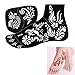 HENNA TATTOO STENCILS for FEET No. 409 - 2 Large Sheet Indian Mehndi Stencills, one for each foot , single use - suitable for Henna Tattoo Glitter Tattoo and Airbrush Tattoo S409