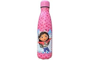 CARTOON Botella térmica de acero inoxidable Gabby's Dollhouse botella con tapón desenroscable para niñas y niñas 500 ml