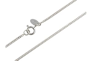 SILBERKETTEN-STORE Catenina a maglia bizantina, 1,6 mm, in argento Sterling 925, lunghezza disponibile da 32 cm a 37 cm, da bambino