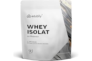 ‎EDUBILY NUTRITION edubily nutrition® Whey Protein Isolat • Laktosefrei • Sehr gut lösliches Eiweißpulver ohne Kohlenhydrate & Zucker • Aus irischer Weidehaltung (750 g, Neutral)