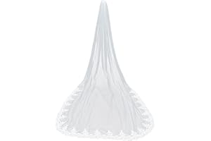 BESTOYARD Hochzeit Langer Brautschleier mit Kamm ( White, )