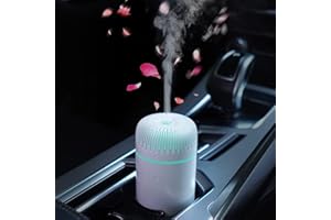 URRSOVV Car Diffuser Humidifier Aromatherapy Essential Oil Diffuser Car Air Freshener Diffuser USB Cool Mist Mini Portable Diffuser for Car Home Office Bedroom (White)