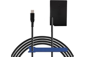 Camaisa PD USB-C Stromkabel zu LP-E17 Dummy Akku DR-E18 DC Koppler für Canon EOS Rebel T6i T7i SL2 SL3 RP R10 T6s T8i 77D 200D 250D 750D 760D 800D 850D Kameras.