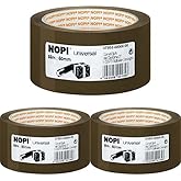 Nopi Packband - vielseitiges Verpackungsband aus Polypropylen, geräuscharm abrollbar - lösungsmittelfrei und abriebfest - 66 