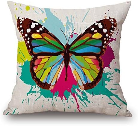 PaPaver Butterfly Pillowcase 16 X 16 Inches/40 By 40 Cm For Bf Bench Sofa Kids Girls Kids Room Deck Chair With Both Sides