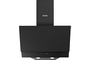 Wiggo WE-E623G(B) - Cappa Obliqua - 60cm - Nero Doppio Vetro