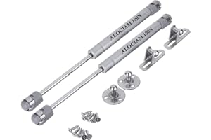 ALOCIAM Amortiguador de gas 100N, 263 mm para muebles, 100 N (fuerza de presión de 10 kg), resortes de presión de gas para armarios de puerta, armarios de cocina, estanterías, máx. 2 heki