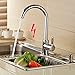 Produktbild BONADE Elegant Niederdruck Küchenarmatur Einhandmischer Armatur Mischbatterie Wasserhahn für Waschbecken Spüle 360° Drehbar Einhandmischer Mischbatterie für Spüle Küche 3 Jahren Garantie