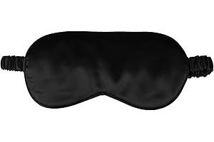MELTU 1 Pcs Sleep Mask, Silk Eye Mask, Blindfold, Silk Sleeping Mask for Girls, Women, Men (Black)