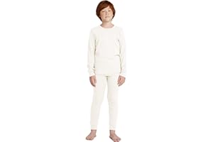 LAPASA Jungen Thermounterwäsche Set 100% Baumwolle - warmes Unterwäsche Set für Kinder, Pyjamaset - Leggings Langarmshirt (Thermoflux B10)