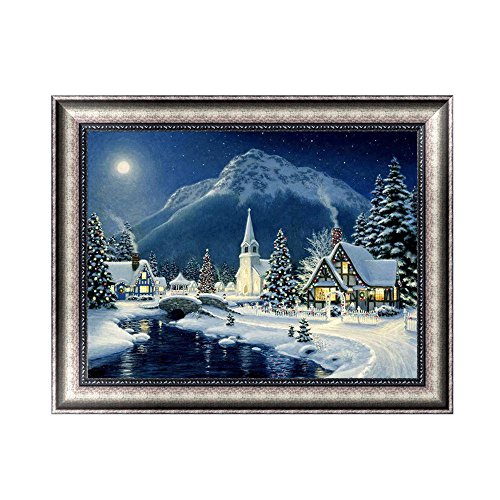 Preisvergleich Produktbild SamMoSon DIY 5d Diamant Stickerei Painting, Handgemachtes Klebebild Runder Diamant Malerei Stickpackungen mit Digitale Set eingefugt Kreuzstich 30 * 40cm X612,fur Home Dekoration