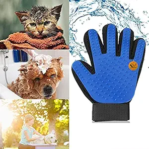 Sage Square Pet Grooming Glove Brush Comb Dog Cat Hair Removal Care Left Hand (Single)