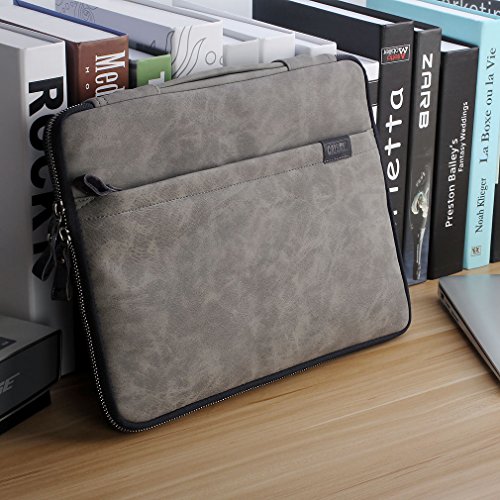 CAISON Hochwertiges Synthetik Leder Laptop Hülle Kasten Schutzhülle Tasche für 15.6″ Notebook Computer / 15″ Apple MacBook Pro Mit Retina Display - 6