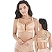 Produktbild BH Push up Damen Spitze Unterwäsche Schmetterling Zurück Super Dünn Nahtlose Ohne Bügel Große Größe Bra Vorderverschluss BHS Schön Front Schnallen mit 12 Kleiner Diamants (115/50CDE, Hautfarbe)