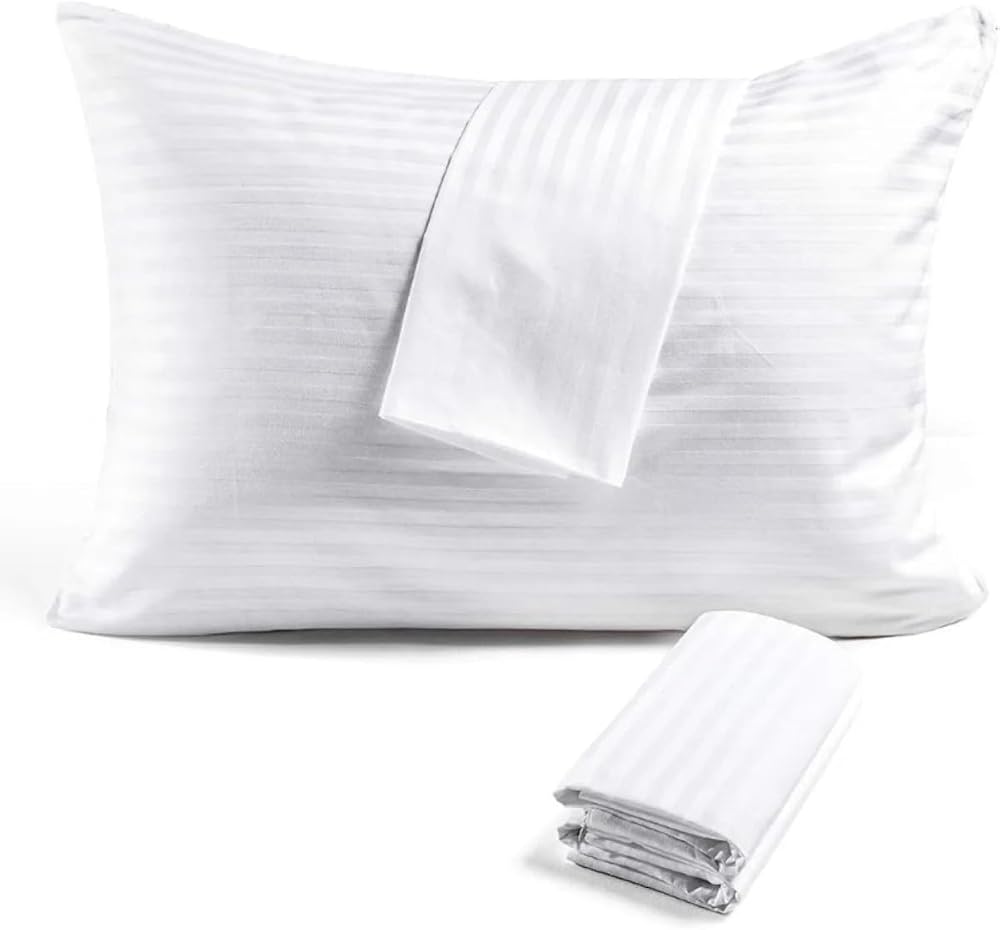 4l'ü Çizgili Saten Yastık Kılıfı – 50x70 Cm, 83tel