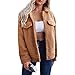 Produktbild Sannysis Damen Pullover Herbst Winter Elegant Plüschmantel Cardigan Mantel Knopf Taschen Solid Jacke Winter Parka Oberbekleidung