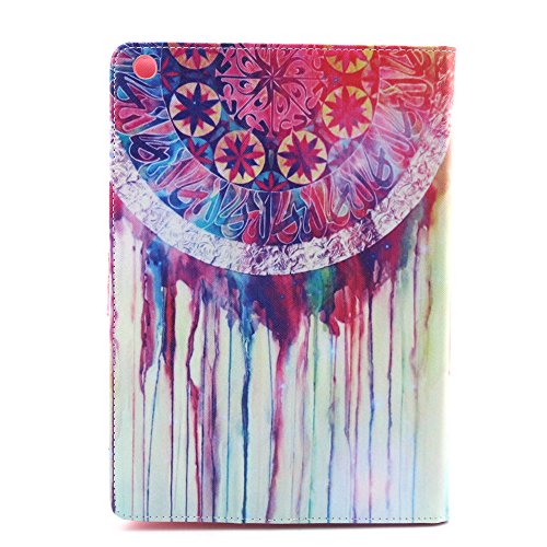 iPad Air Hülle, Deenor Painted Campanula Pattern PU Leder Abdeckung Stand Flip Schutzhülle Hülle für Apple iPad Air iPad 5. (Painted Campanula) - 3