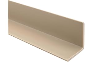 Quest Winkelprofil 27x27mm Kantenschutzwinkel Winkelleiste Eckenschutz – PVC Kunststoff – Ohne Klebeband – 70cm, Beige