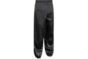 Playwell Tai Chi/Wushu 100% Silk Black Cuffed Ankle Trousers