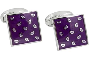 AUSCUFFLINKS Tear Drop Purple Cufflinks | 5 Year Warranty | Cufflinks Box Included | Premium Cuff Links | Gift for Men | Groomsmen Gifts