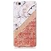 Produktbild Huawei P9 Lite Hülle, Huawei P9 Lite Handyhüle, Alfort Weich TPU Schutzhülle Fließendes Glitzern und Spiegel Hand Hülle für Huawei P9 Lite (4.5 Zoll) Smartphone Handytasche Case Cover (Platin)