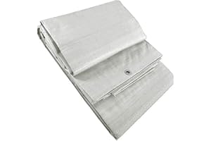 JIMENA Y SUS COSAS Toldo Reforzado Impermeable Lona Multiusos con Ojales Metálicos. Fabricado en Polietileno Alta Densidad. Gran Resistencia 90 gr/m Fabricado EN ESPAÑA (3X4, Blanco)