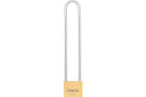 ABUS hänglås 85/50HB200 mässing – hög bygel, säkerhetsnivå 7 | Härdad stålbygel med Nano Protect, precisionspenna, dubbel lås