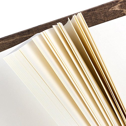 Gästebuch zur Hochzeit 100 ecrü farbende Innenseiten Holz Hochzeitsgästebuch - 5