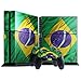 Produktbild Flagge Brasilien, Winken, Designfolie Sticker Skin Aufkleber Schutzfolie mit Farbenfrohem Design für Playstation 4 CUH 1200